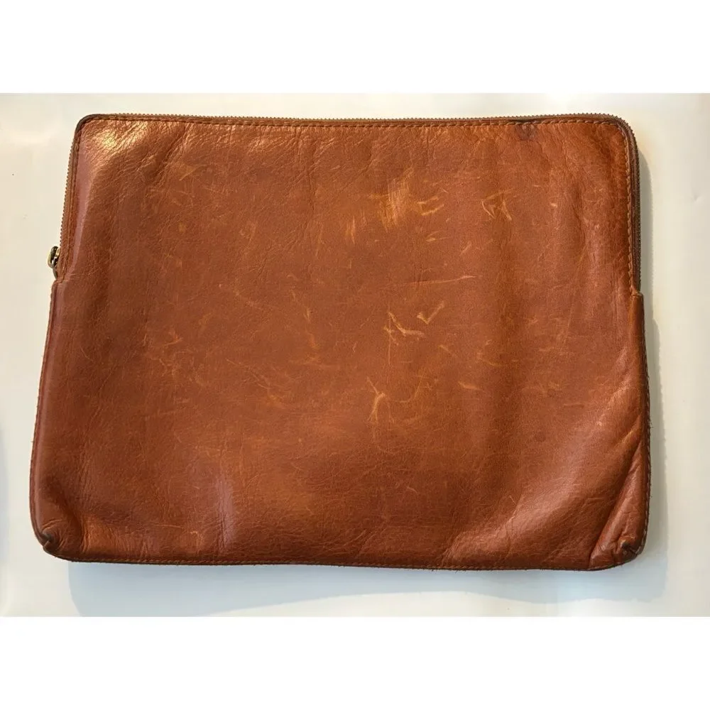 Vintage Madewell - The Leather Laptop Case in English Saddle RETIRED
